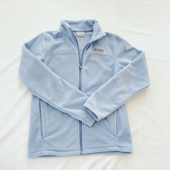Columbia medium weight fleece zip jacket cardigan child’s L 14/16 - Picture 2 of 5